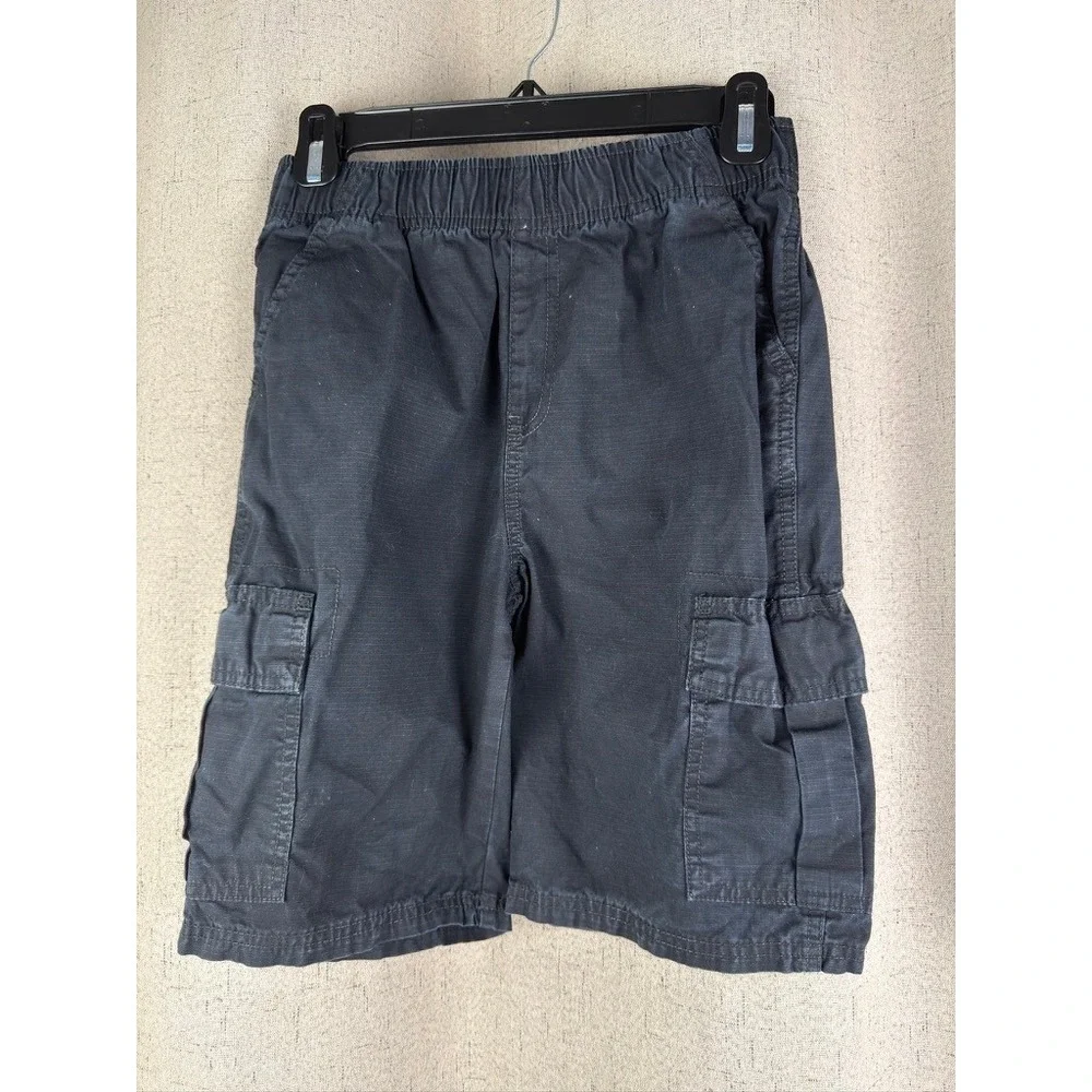 The Children's Place Cargo Shorts Boys Size 12 Black Excellent Elastic Waist